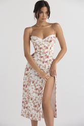 Geblümtes Midi-Sommerkleid